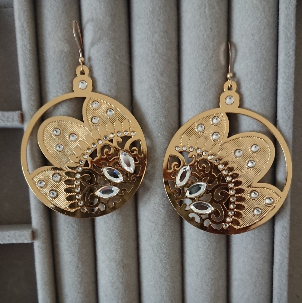 Brighton BLITZY BUDS Gold French Wire Earrings New